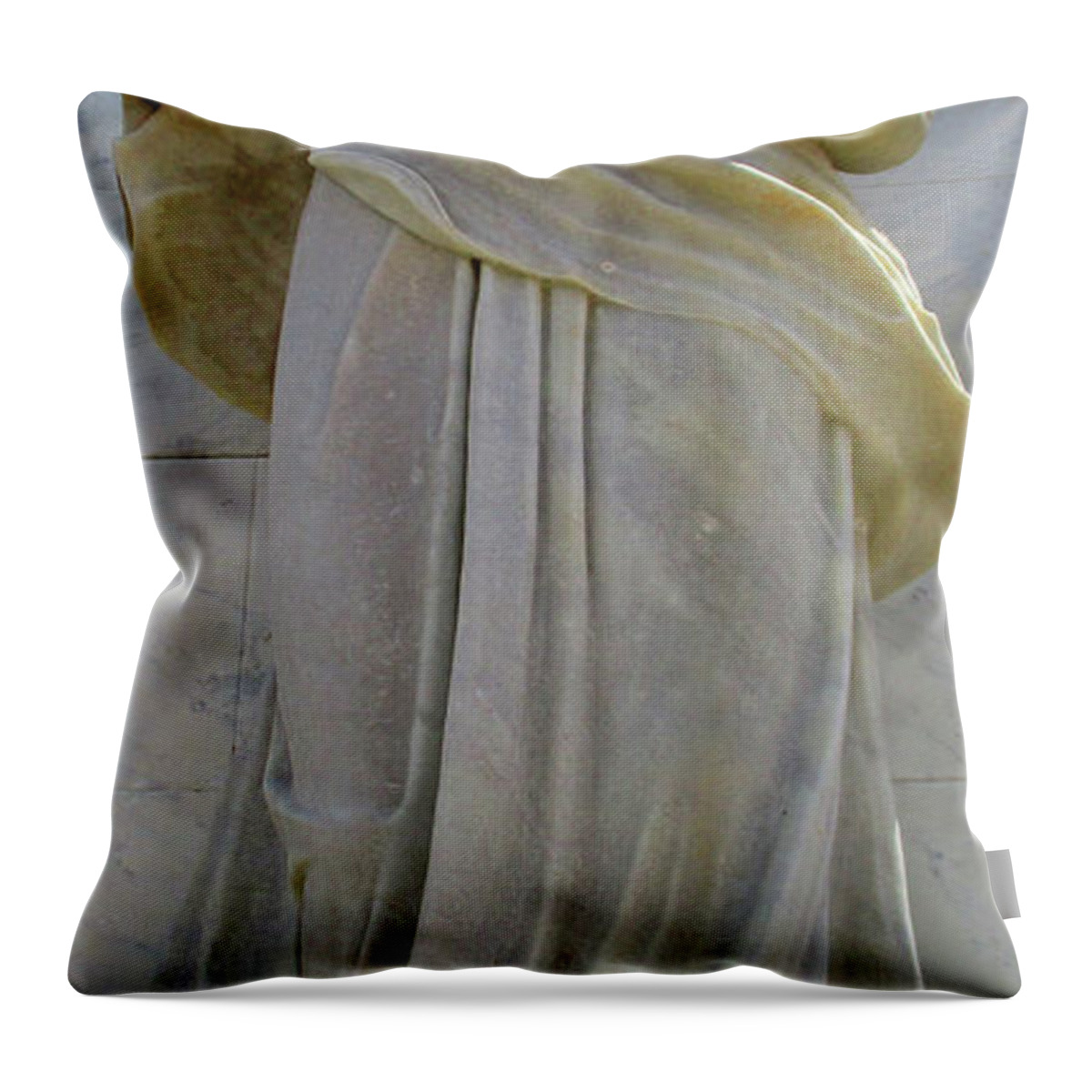 Cartagena Throw Pillow featuring the photograph Cartagena Sculpture 10 by Randall Weidner