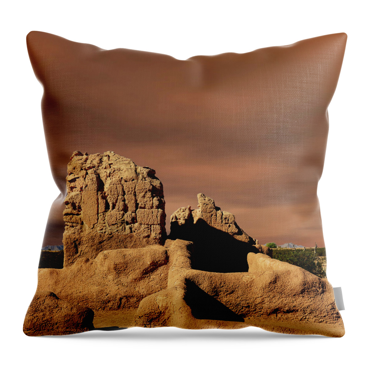 Abandoned Throw Pillow featuring the photograph Casa Grande Ruins by Paul Moore