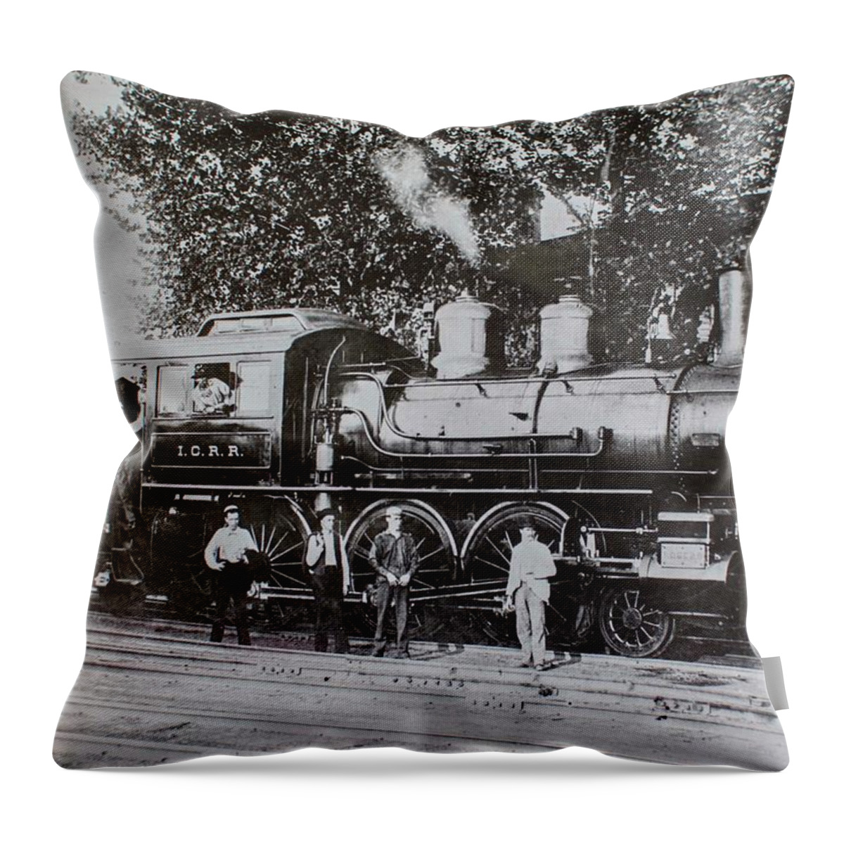 Train Throw Pillow featuring the photograph Casey Jones Engine by Jeanne May