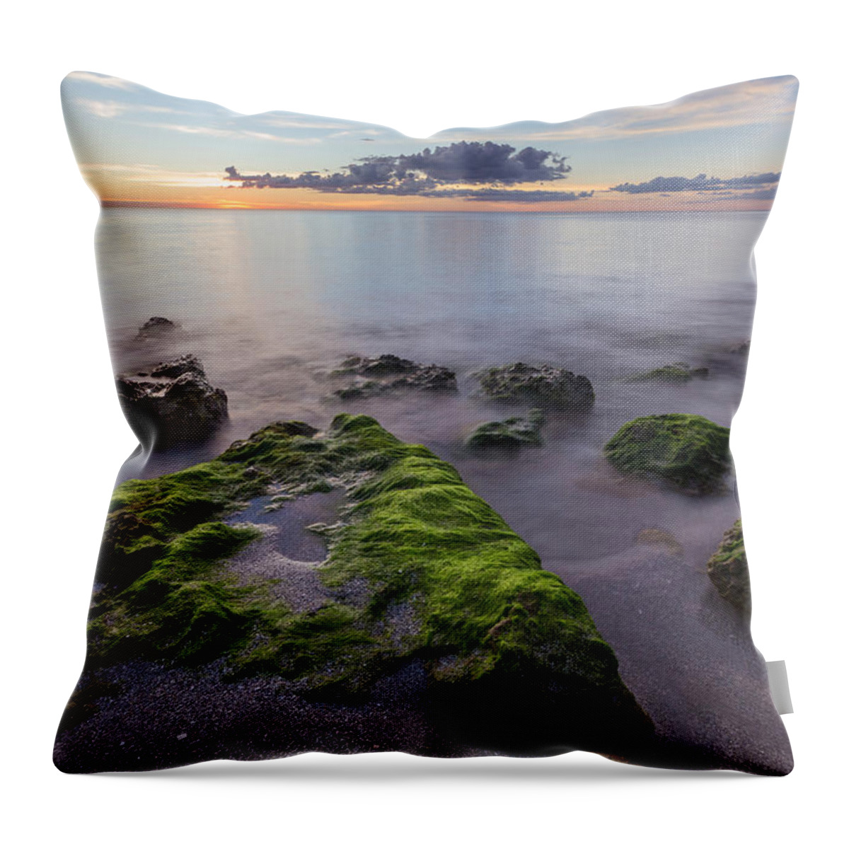 Florida Throw Pillow featuring the photograph Caspersen Beach Sunset by Paul Schultz