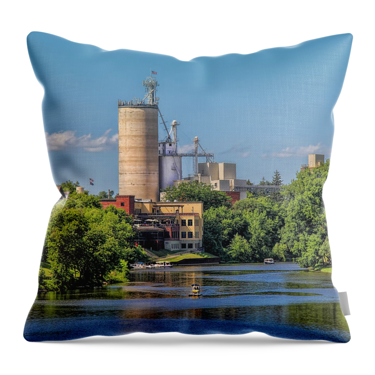 River Throw Pillow featuring the photograph Cass River by Pat Cook