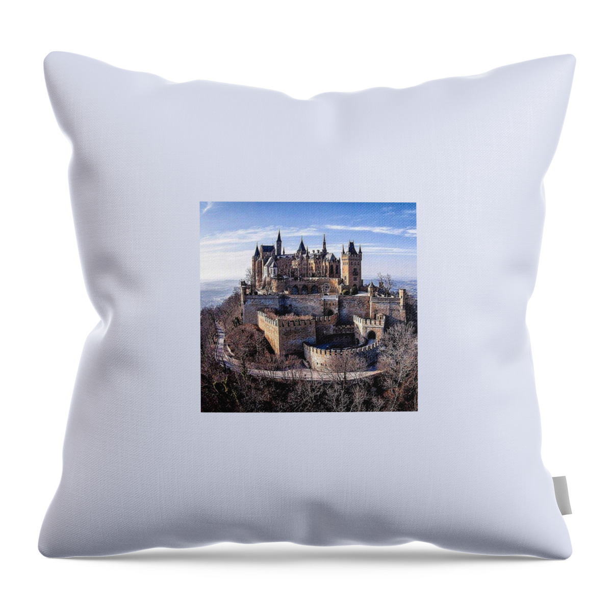 Hohenzollern Throw Pillow featuring the photograph Castle Hohenzollern by Andy Bucaille