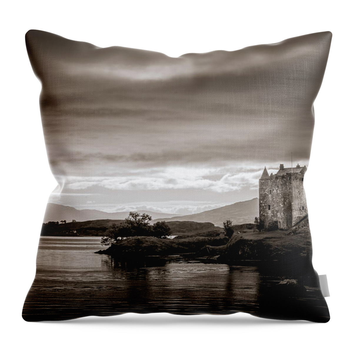 Castle Throw Pillow featuring the photograph Castle Stalker 1 by Niels Nielsen