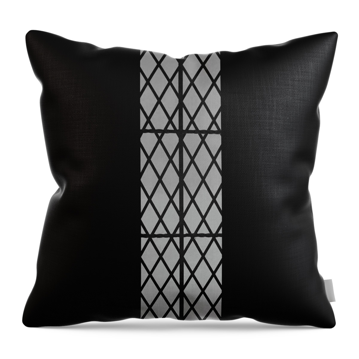 Window Throw Pillow featuring the photograph Castle Window Black and White by Aimee L Maher ALM GALLERY