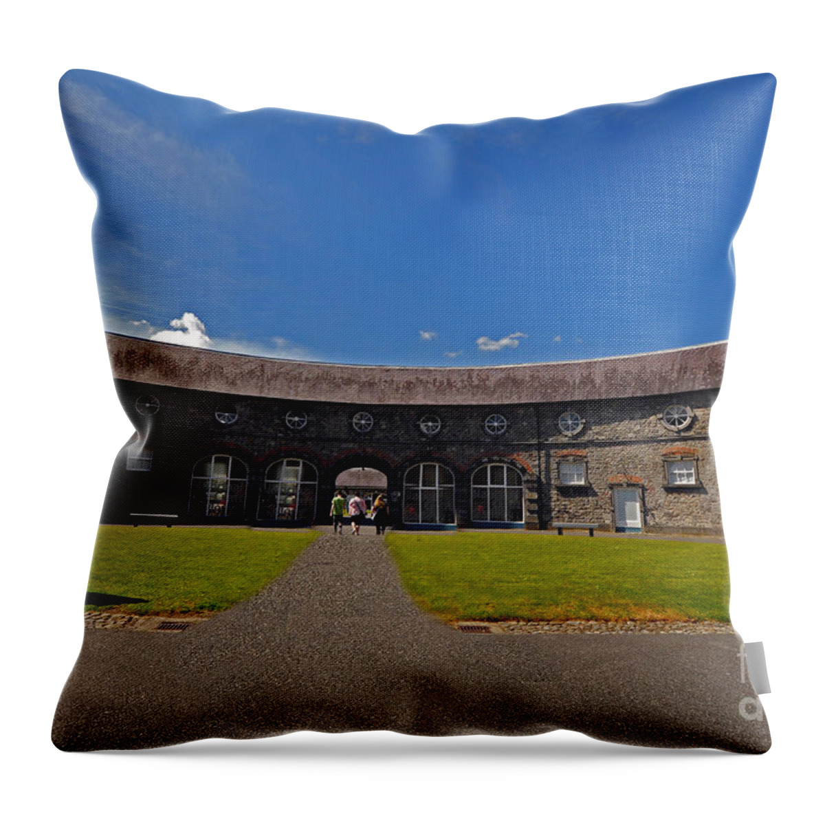 Castle Throw Pillow featuring the photograph Castle Yard Kilkenny Castle by Cindy Murphy - NightVisions 