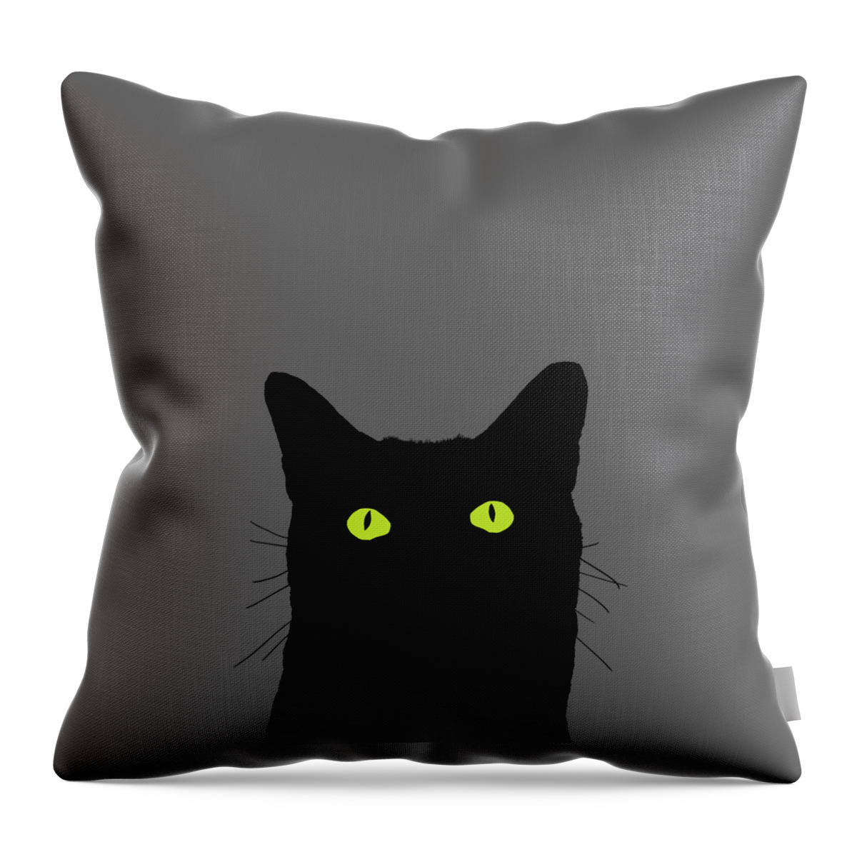 Cat Throw Pillow featuring the digital art Cat Looking Up by Garaga Designs