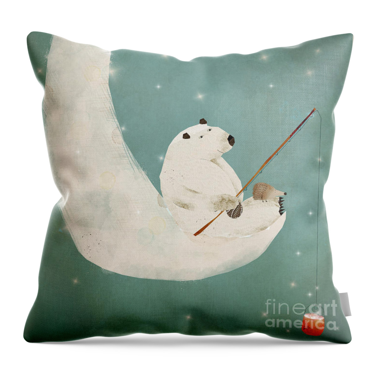 Bears Throw Pillow featuring the painting Catch A Falling Star by Bri Buckley