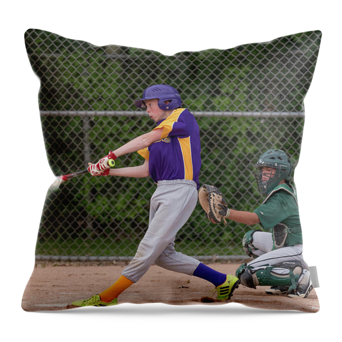  Throw Pillow featuring the photograph Catching II by James Meyer
