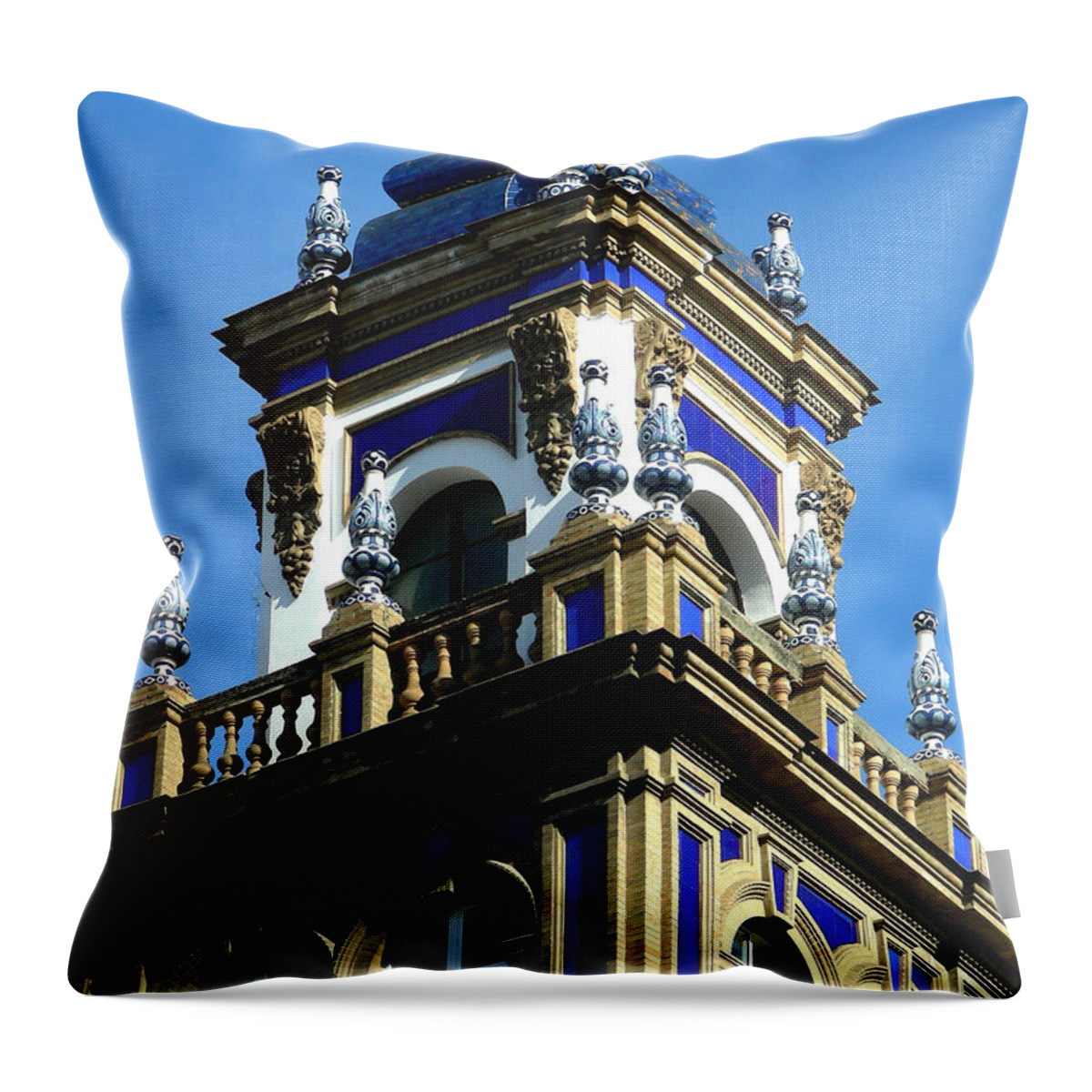 Spain Throw Pillow featuring the photograph Cathederals by Jean Wolfrum