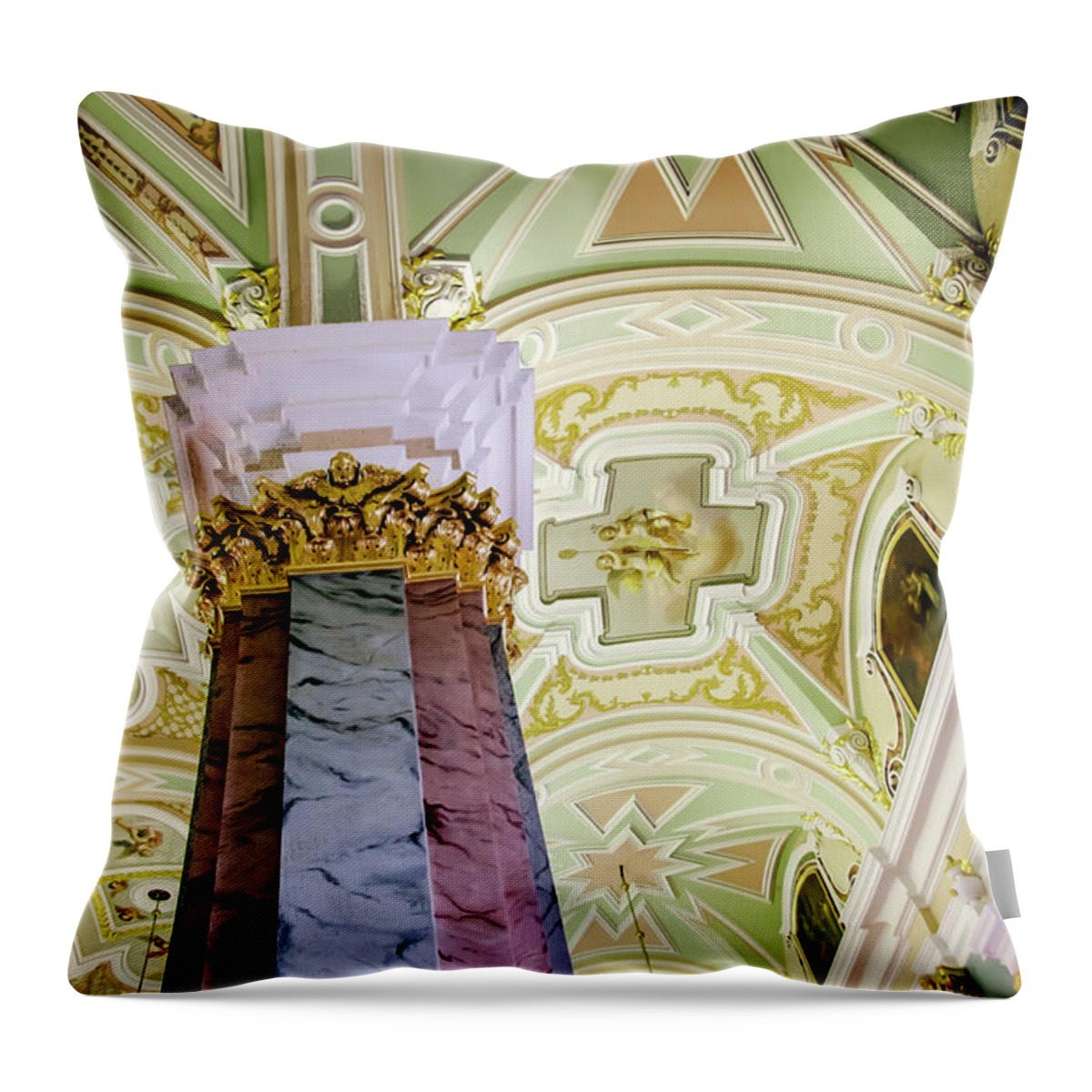 Tour Throw Pillow featuring the photograph Cathedral of Saints Peter and Paul by KG Thienemann