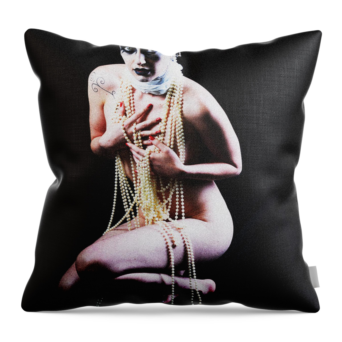 Fetish Photographs Throw Pillow featuring the photograph Caught Red Handed by Robert WK Clark