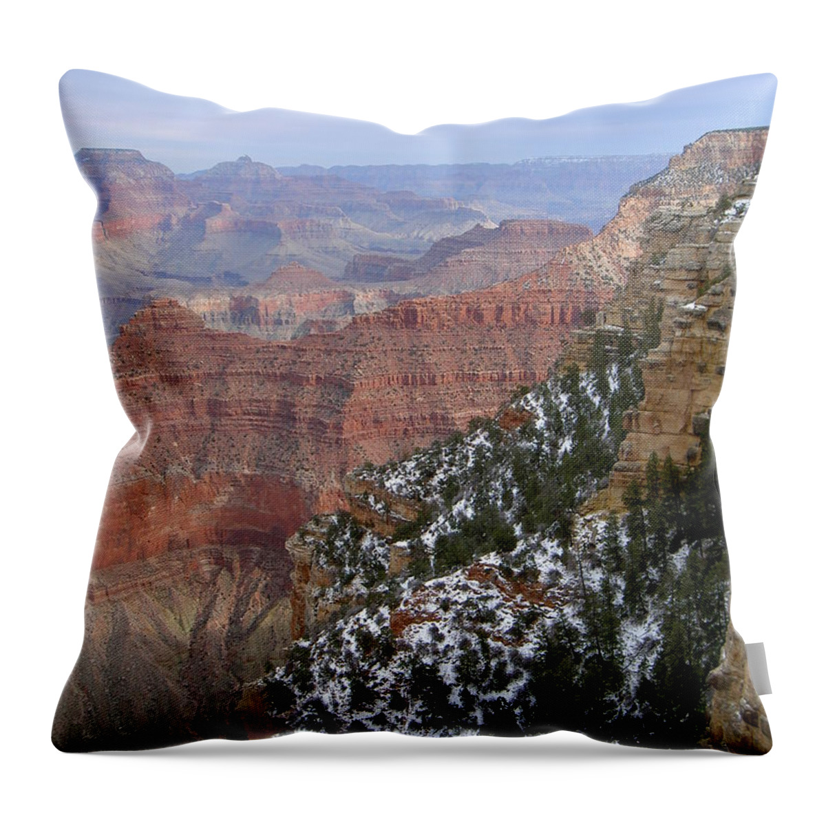 Cedar Ridge Throw Pillow featuring the photograph Cedar Ridge Grand Canyon by Carolyn Jacob