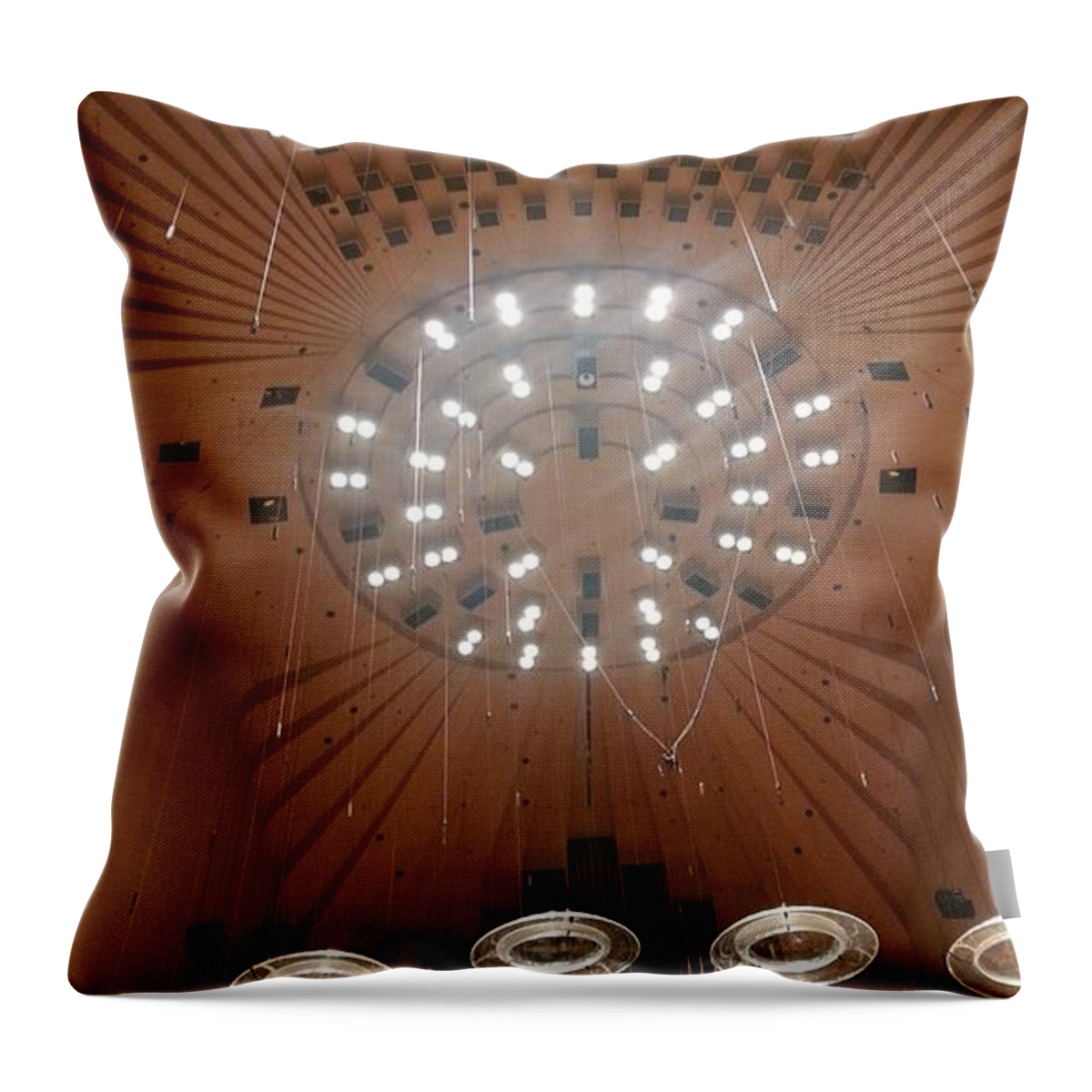 Ceiling Throw Pillow featuring the photograph Ceiling of Syndey Opera House Symphony Hall by Bev Conover
