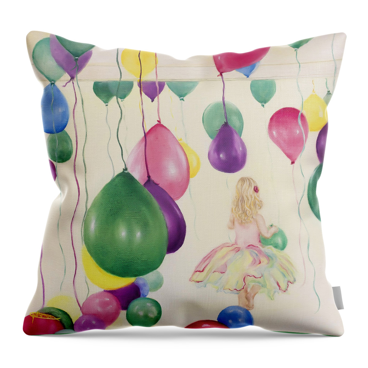 Prophetic Art Throw Pillow featuring the painting Celebrate by Jeanette Sthamann