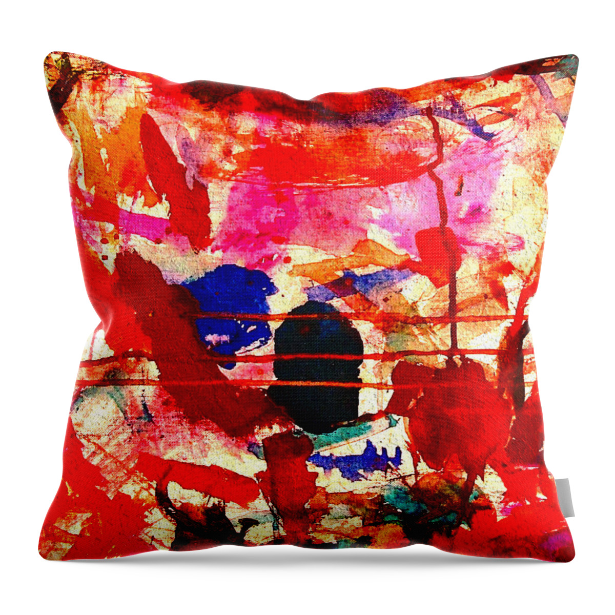 Natalie Holland Art Throw Pillow featuring the painting Celebrate Life by Natalie Holland