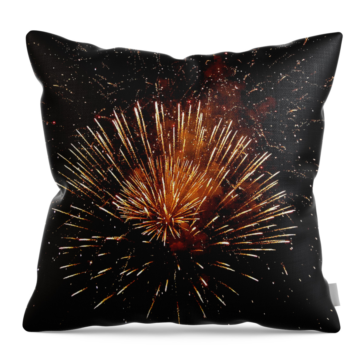 Fireworks Throw Pillow featuring the photograph Voice Less Than Fireworks  by Manjot Singh Sachdeva
