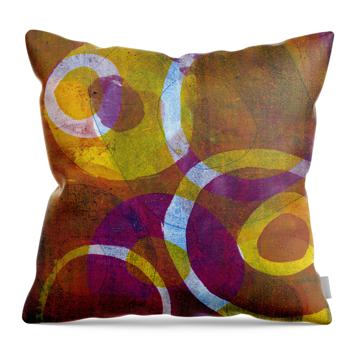 Abstract Throw Pillow featuring the painting Cells 2 by Laurel Englehardt