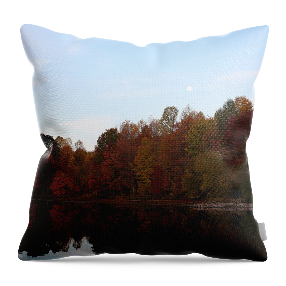 Centennial Throw Pillow featuring the photograph Centennial Lake Autumn - Northeast Colors by Ronald Reid