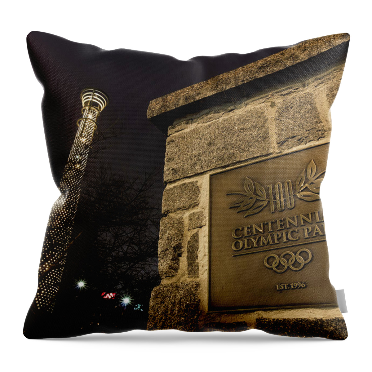Parks Throw Pillow featuring the photograph Centennial Park 1 by Kenny Thomas
