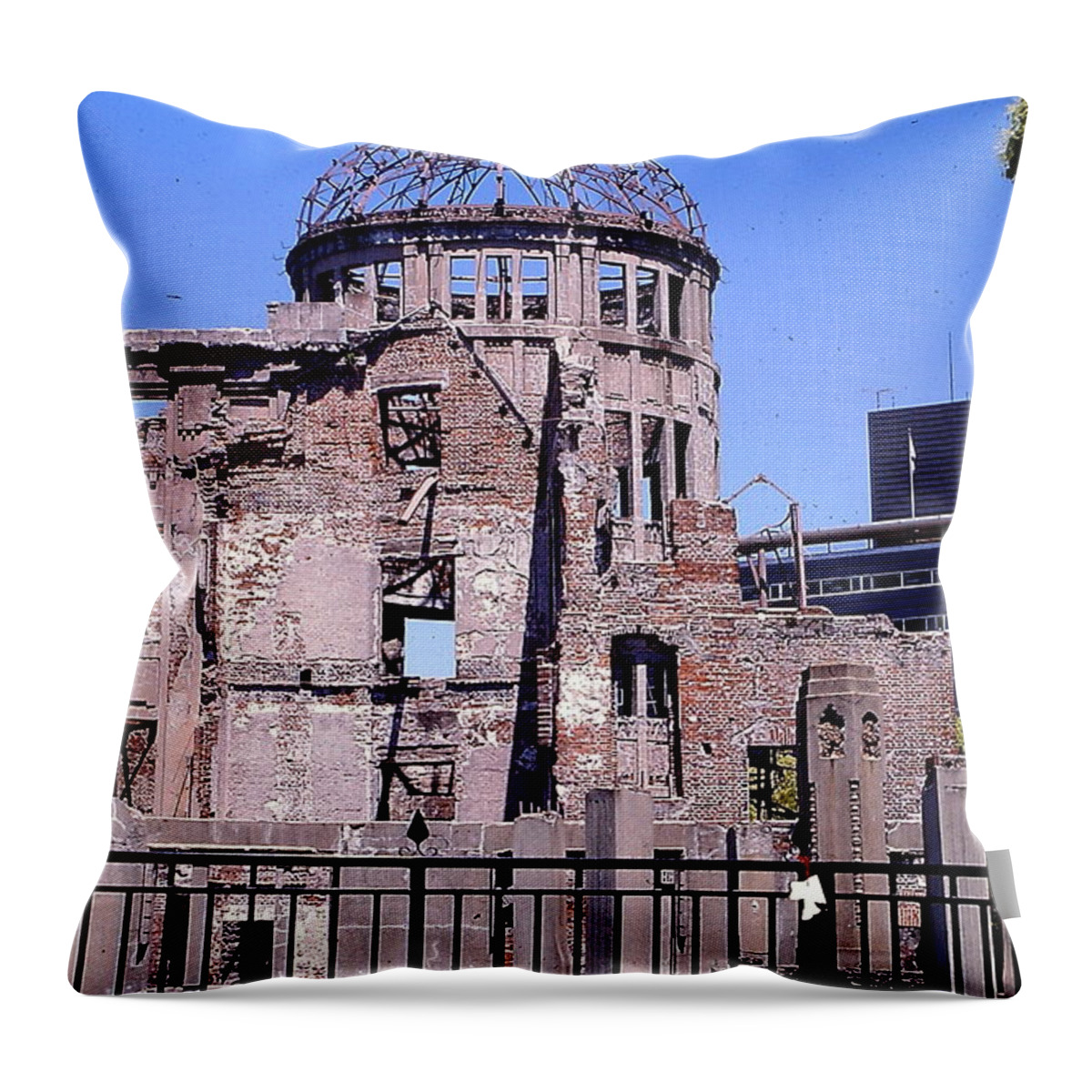Nature Throw Pillow featuring the photograph Center Of The Atomic Bomb by Robert Margetts