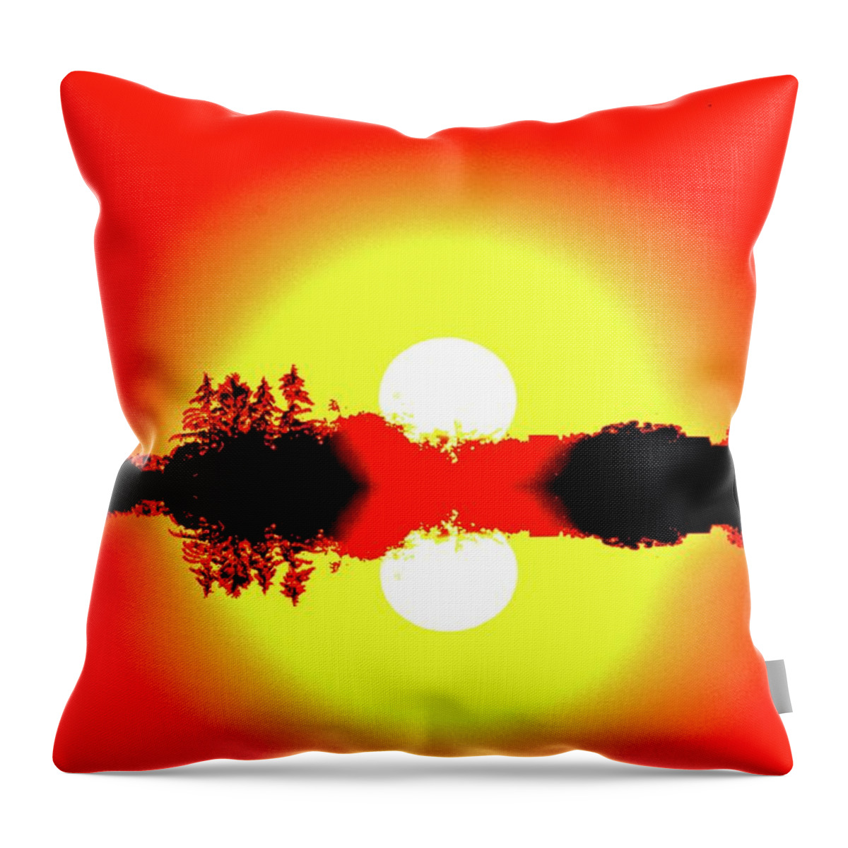 Abstract Throw Pillow featuring the digital art Centerpiece Seven by Lyle Crump