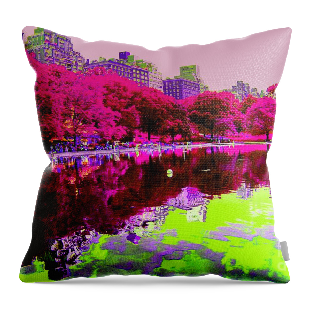 Central Park New York Throw Pillow featuring the photograph Central Park New York by Julie Lueders 