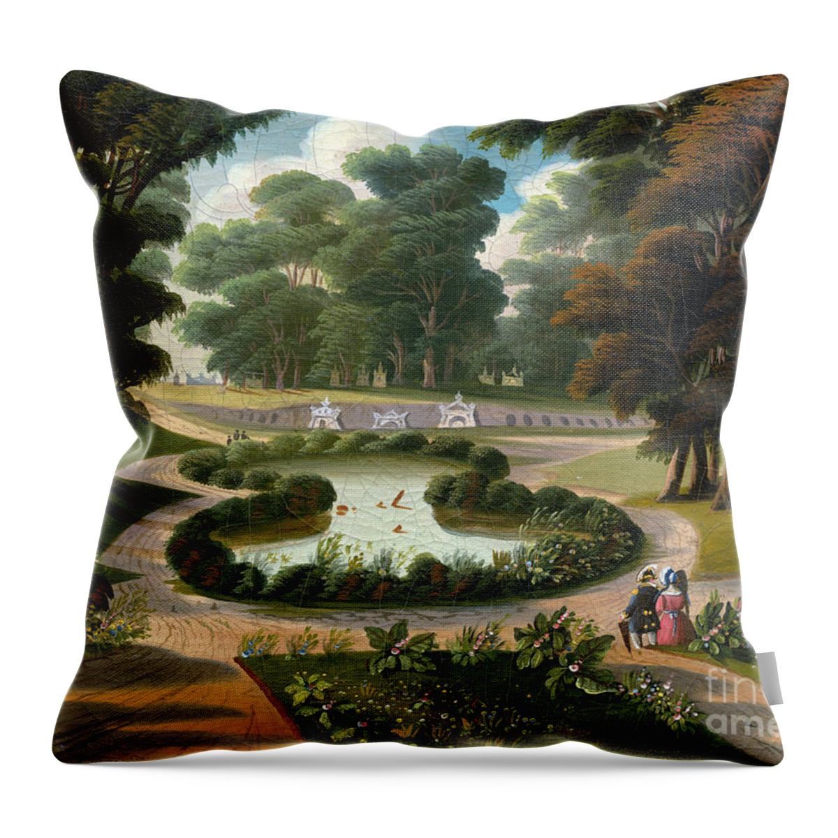 19th Century Throw Pillow featuring the painting Chambers - Cambridge, Ma. by Granger