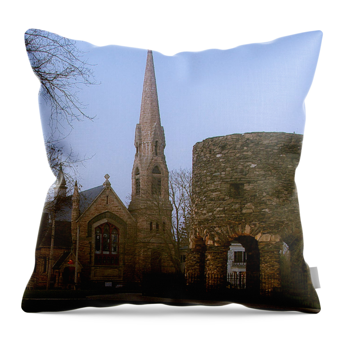 Church Throw Pillow featuring the photograph Channing Memorial Church by Steven Natanson