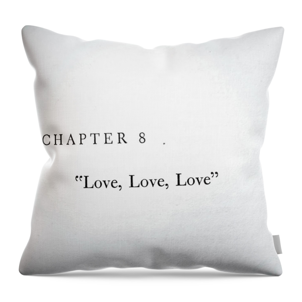 Quote Throw Pillow featuring the photograph Chapter 8 Love Love Love by Toni Hopper