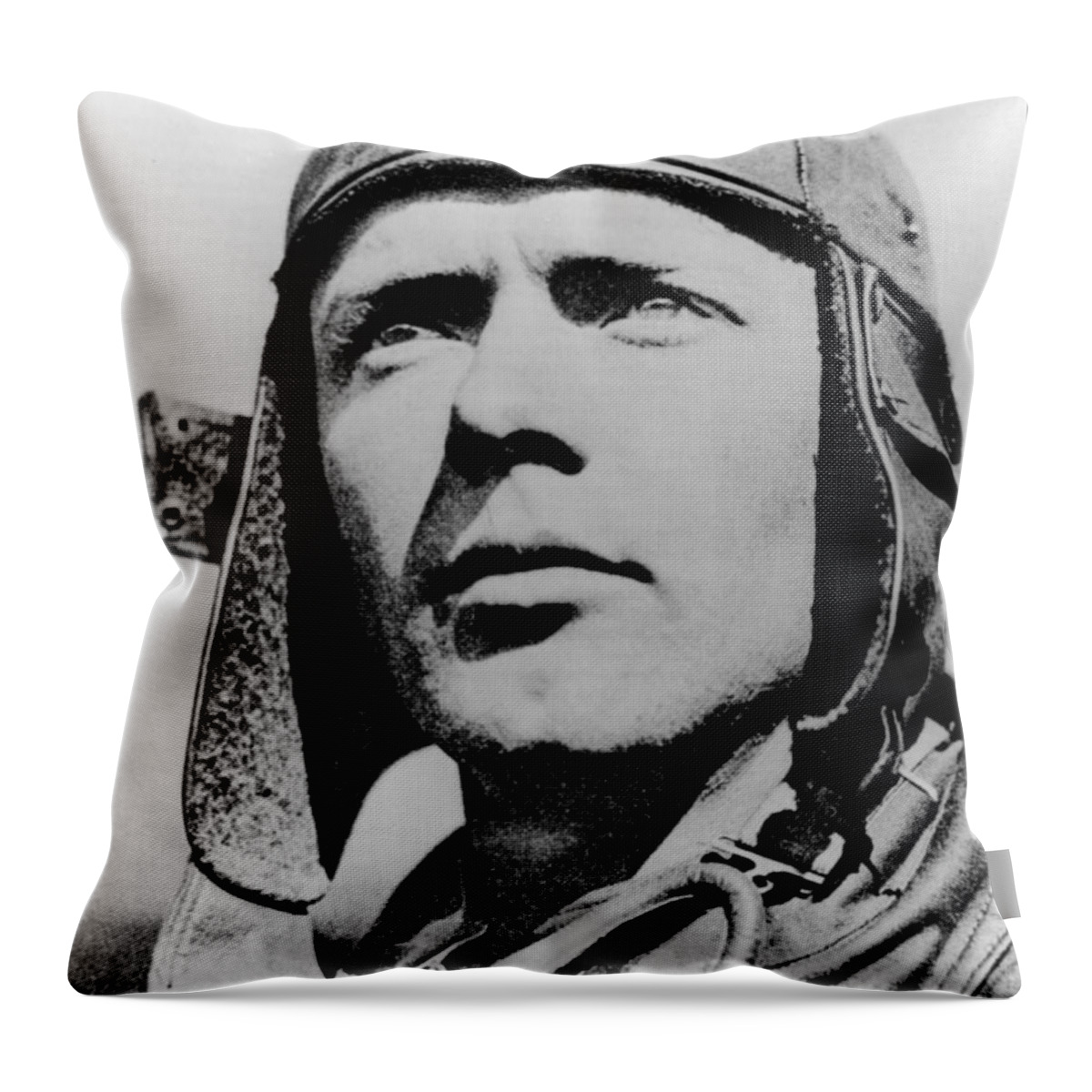 Aviation Throw Pillow featuring the photograph Charles Lindbergh, American Aviator by Science Source