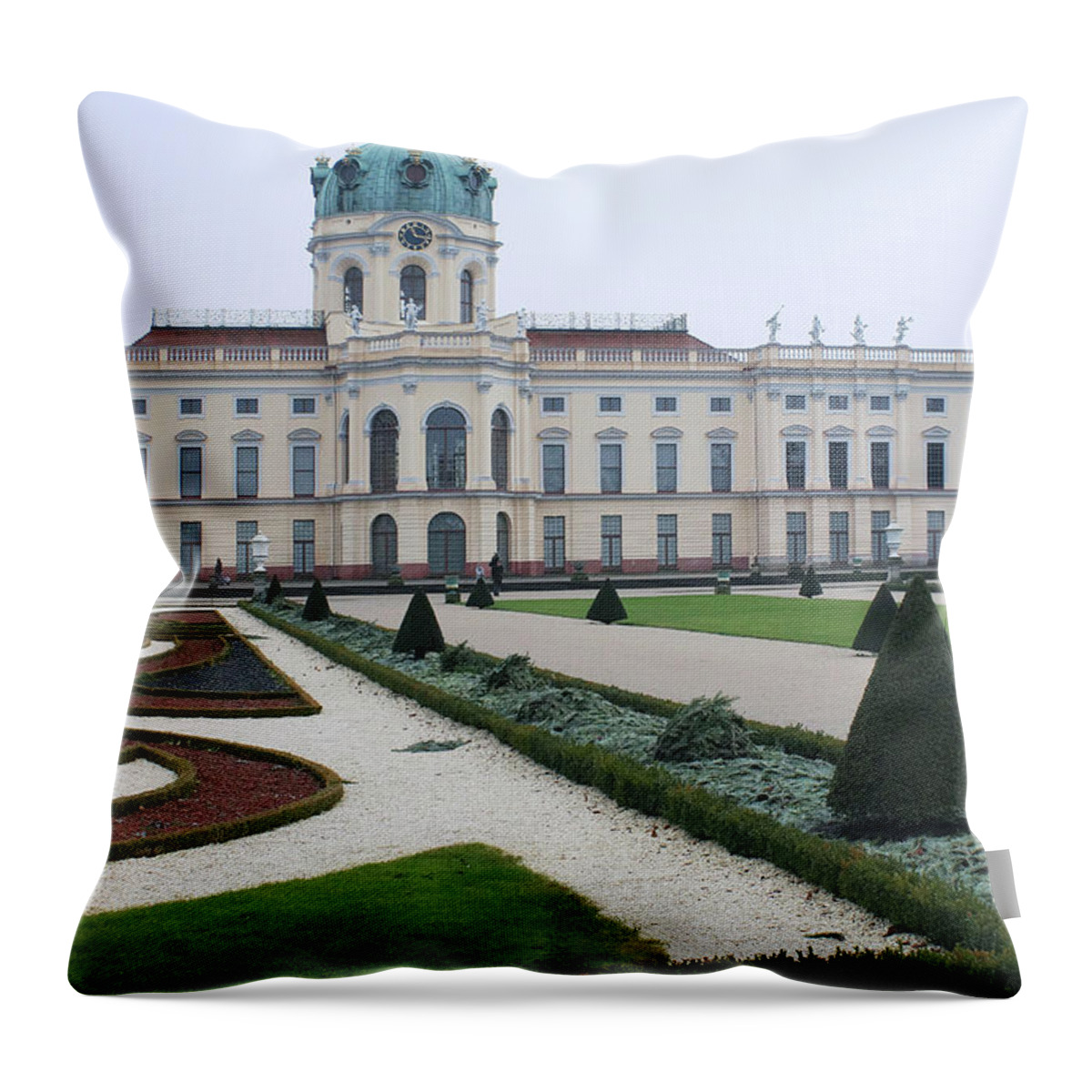 Prott Throw Pillow featuring the photograph Charlottenburg Castle Berlin by Rudi Prott