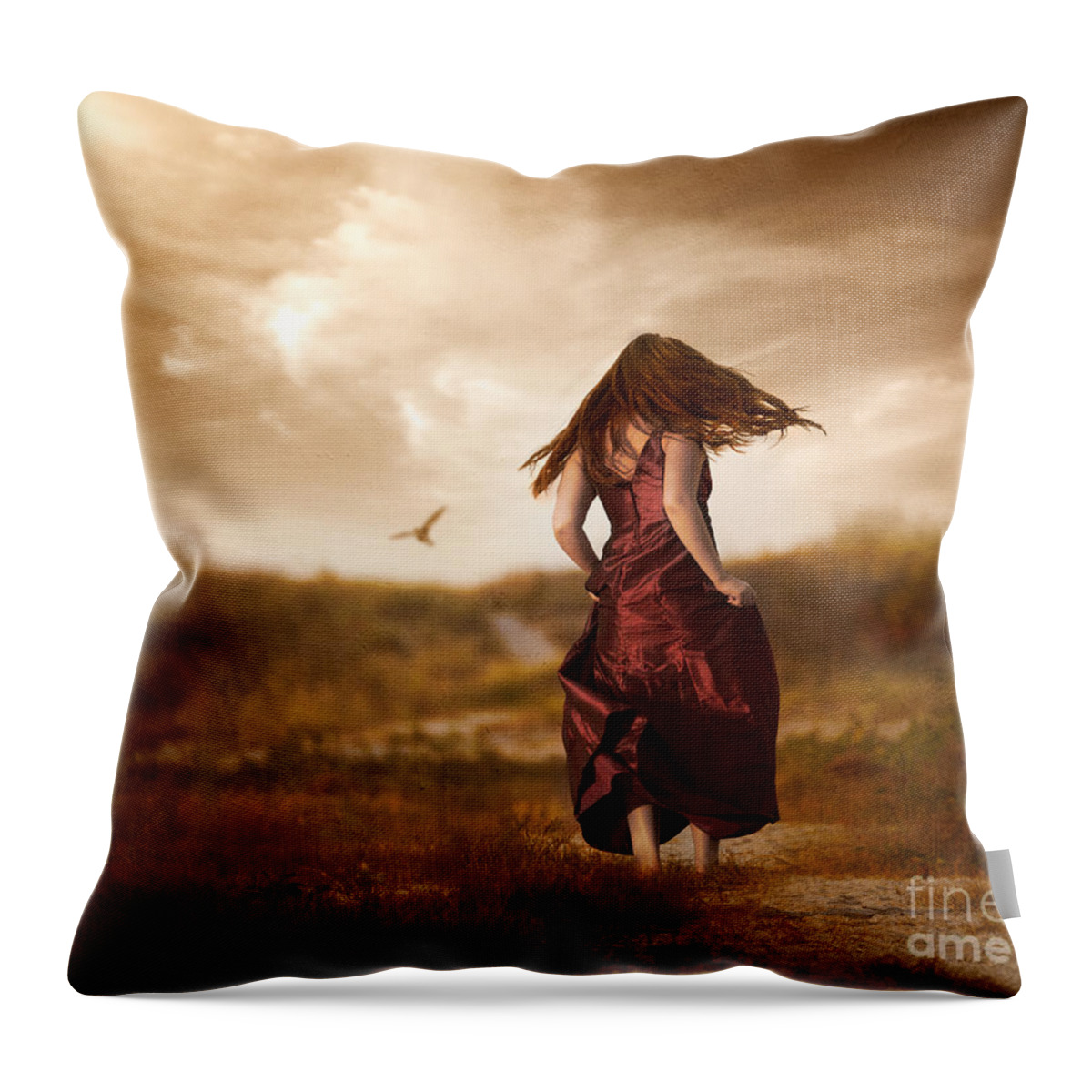 Digital Art Throw Pillow featuring the photograph Chasing Peace by Alissa Beth Photography