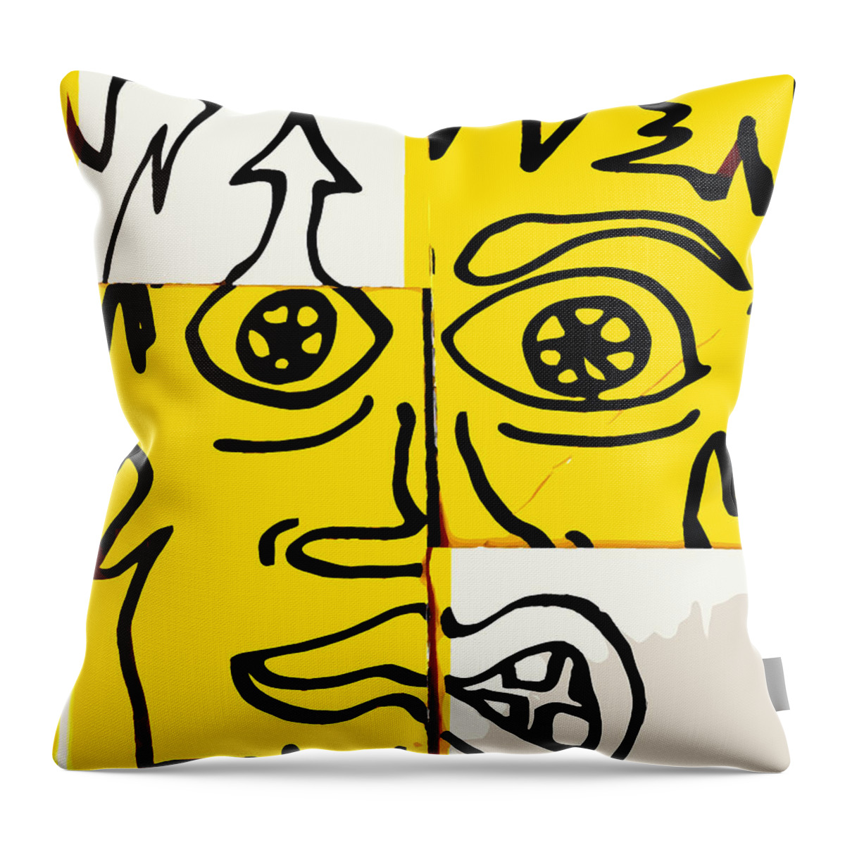 Chaz Throw Pillow featuring the painting Chaz by Neal Barbosa