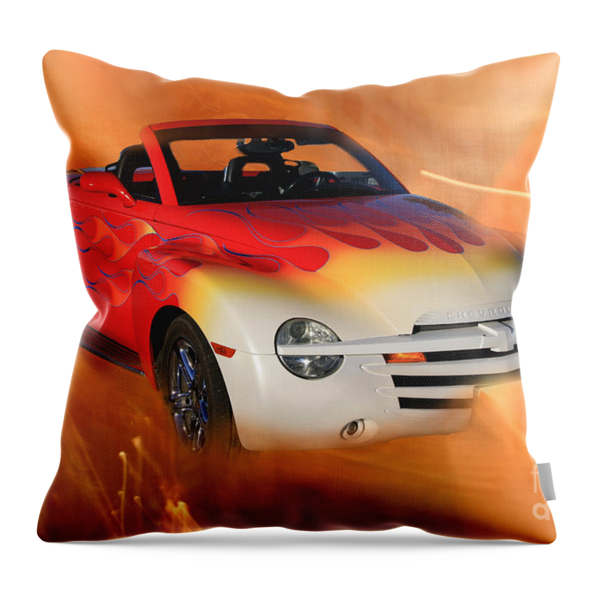 Car Throw Pillow featuring the photograph Chevy Charmer by Teresa Zieba