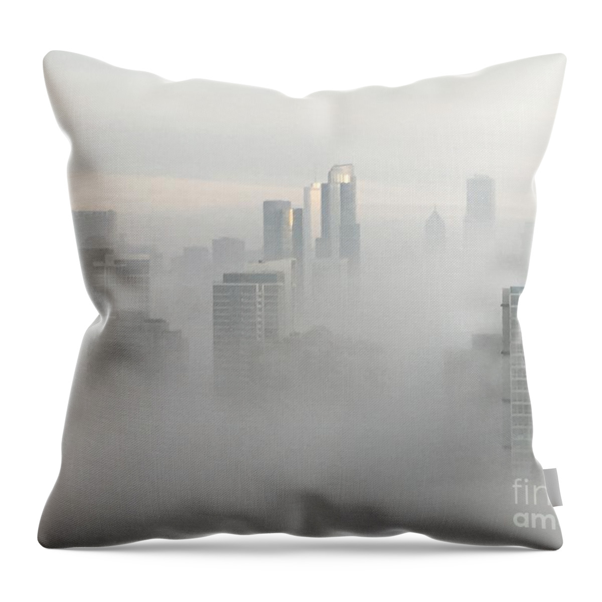 Clouds Throw Pillow featuring the photograph Chicago in the Clouds by Kate Purdy