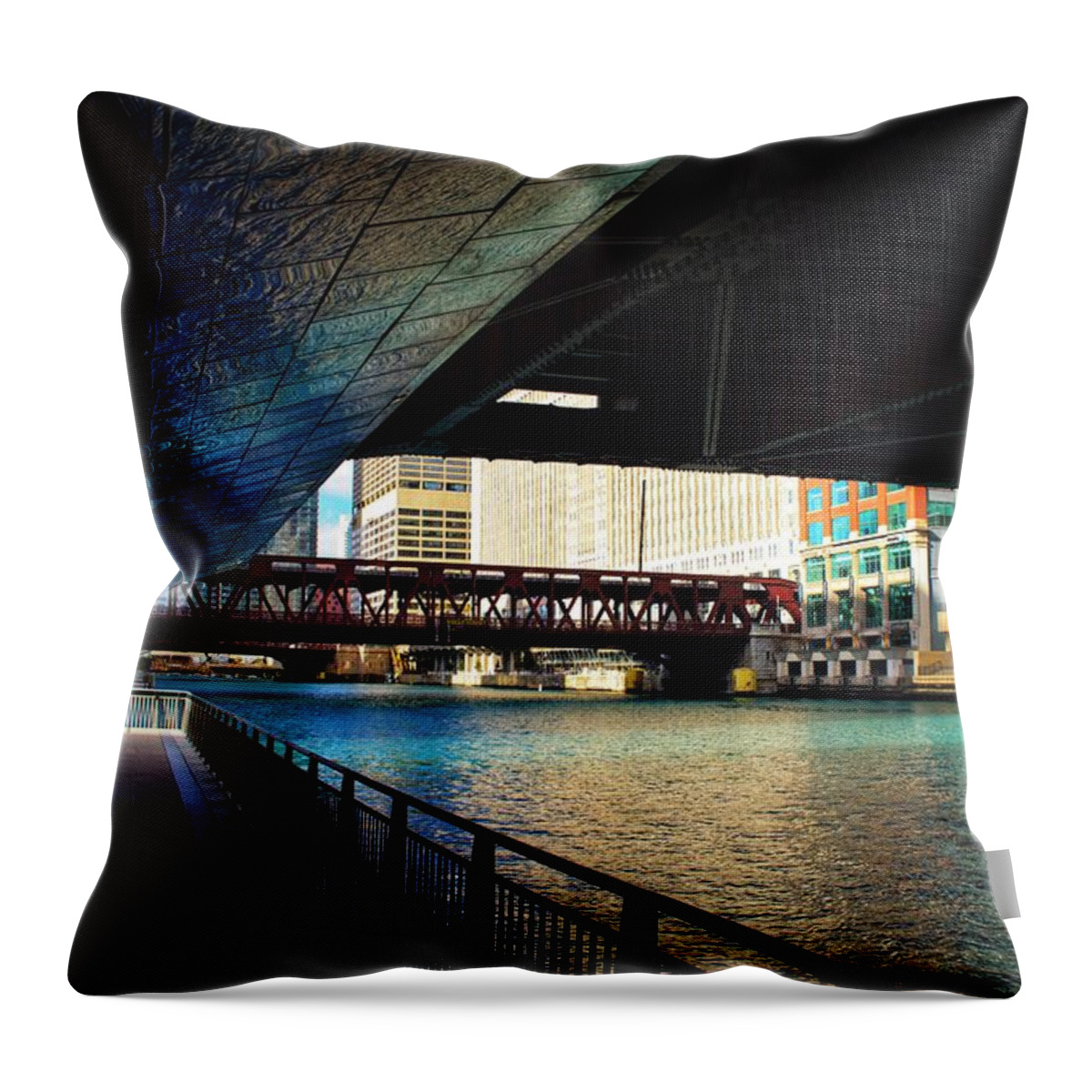 Chicago Throw Pillow featuring the photograph Chicago Water by Joseph Caban