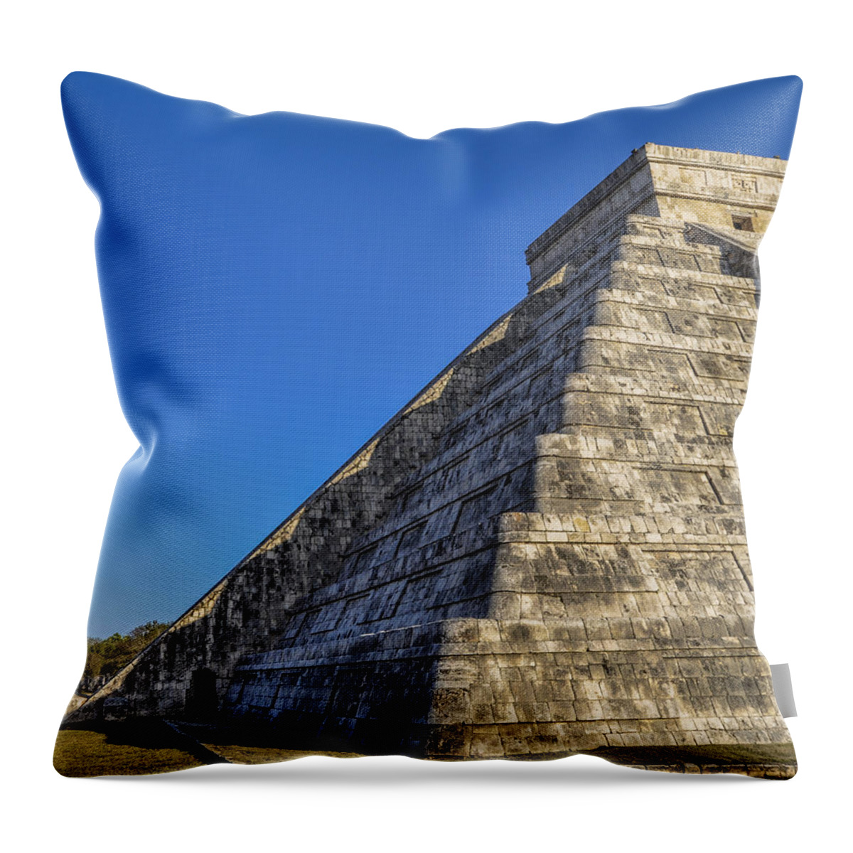 Sky Throw Pillow featuring the photograph Chichen Itza at Spring Equinox by Pelo Blanco Photo