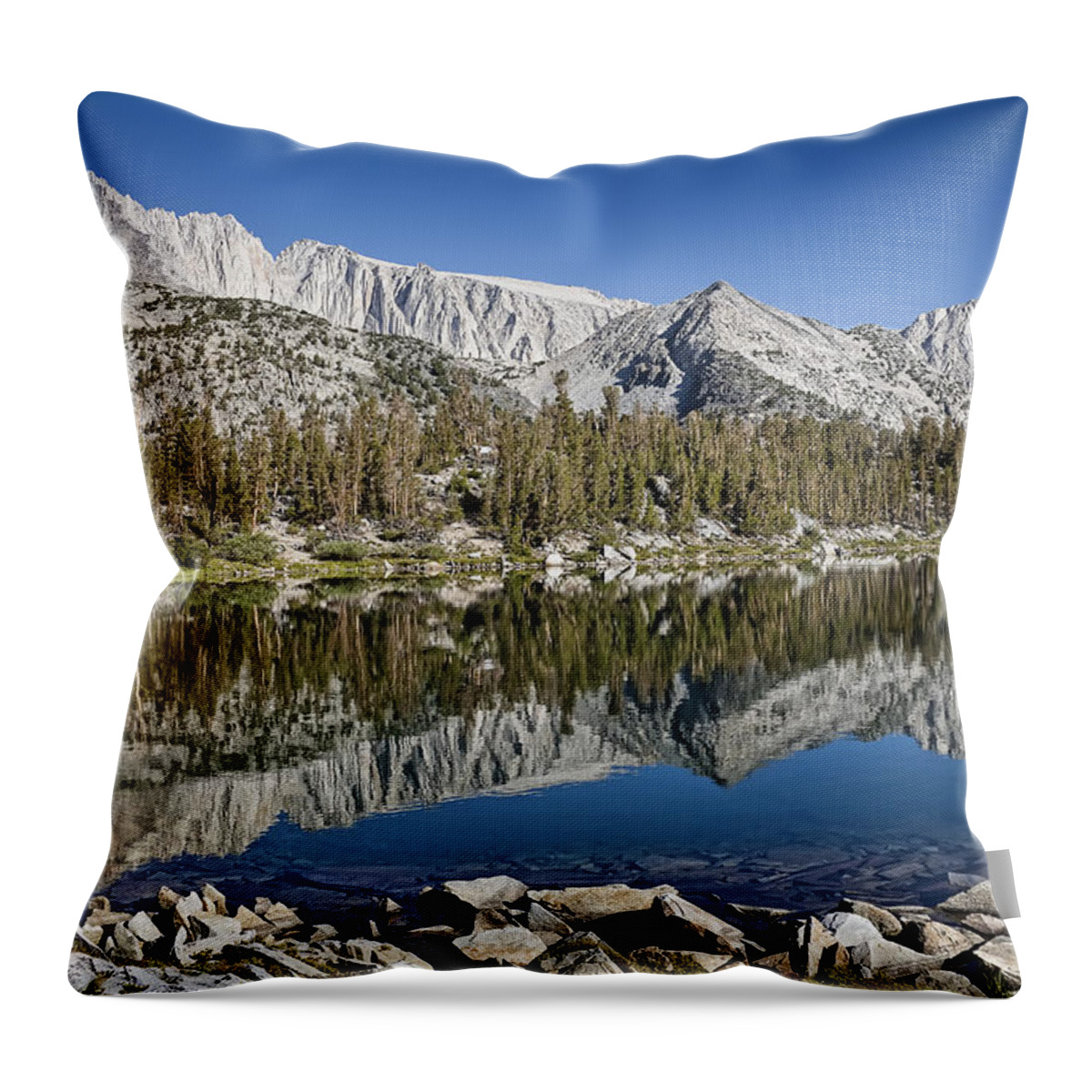 Mountain Throw Pillow featuring the photograph Chickenfoot Lake by Kelley King
