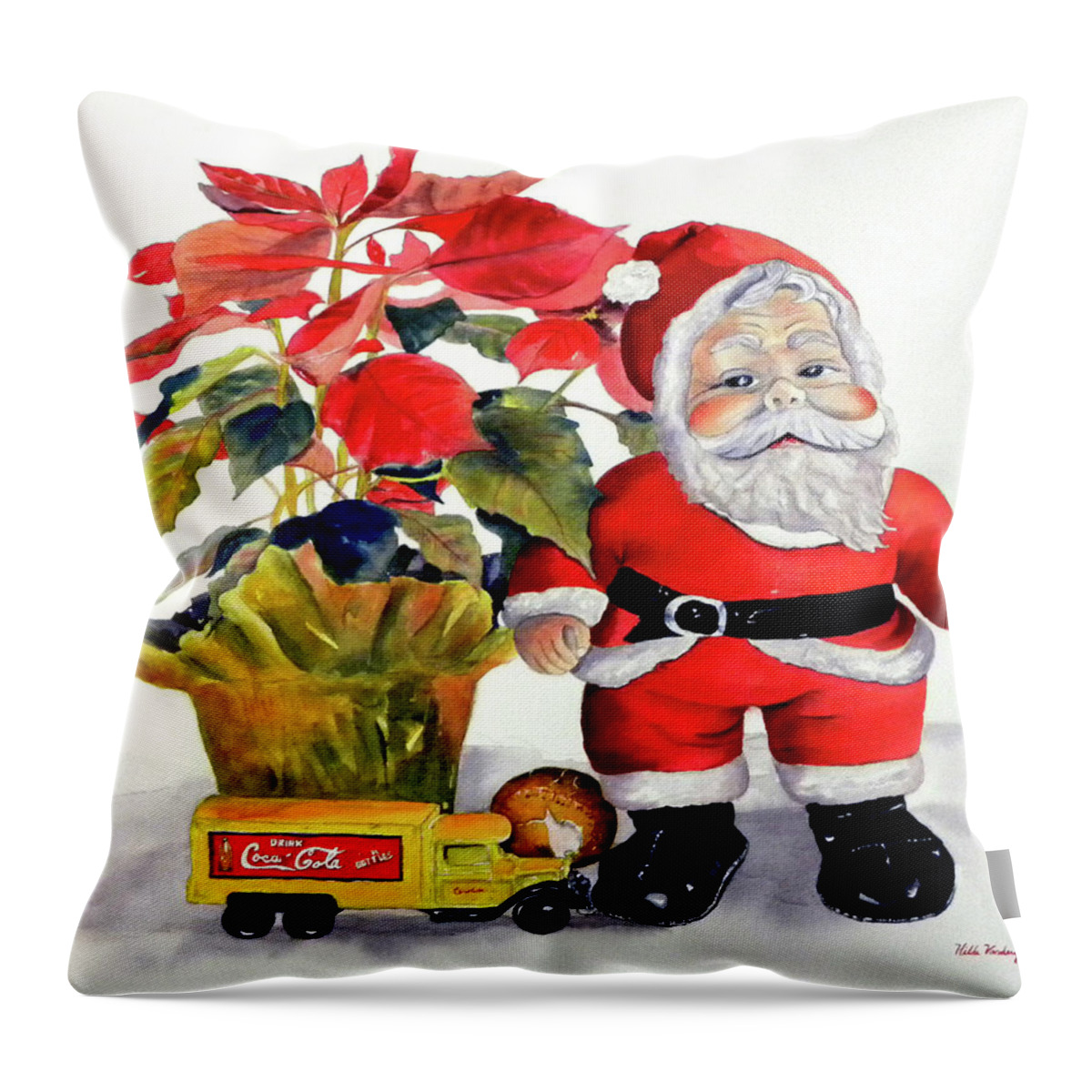 Childhood Throw Pillow featuring the painting Childhood Toys by Hilda Vandergriff