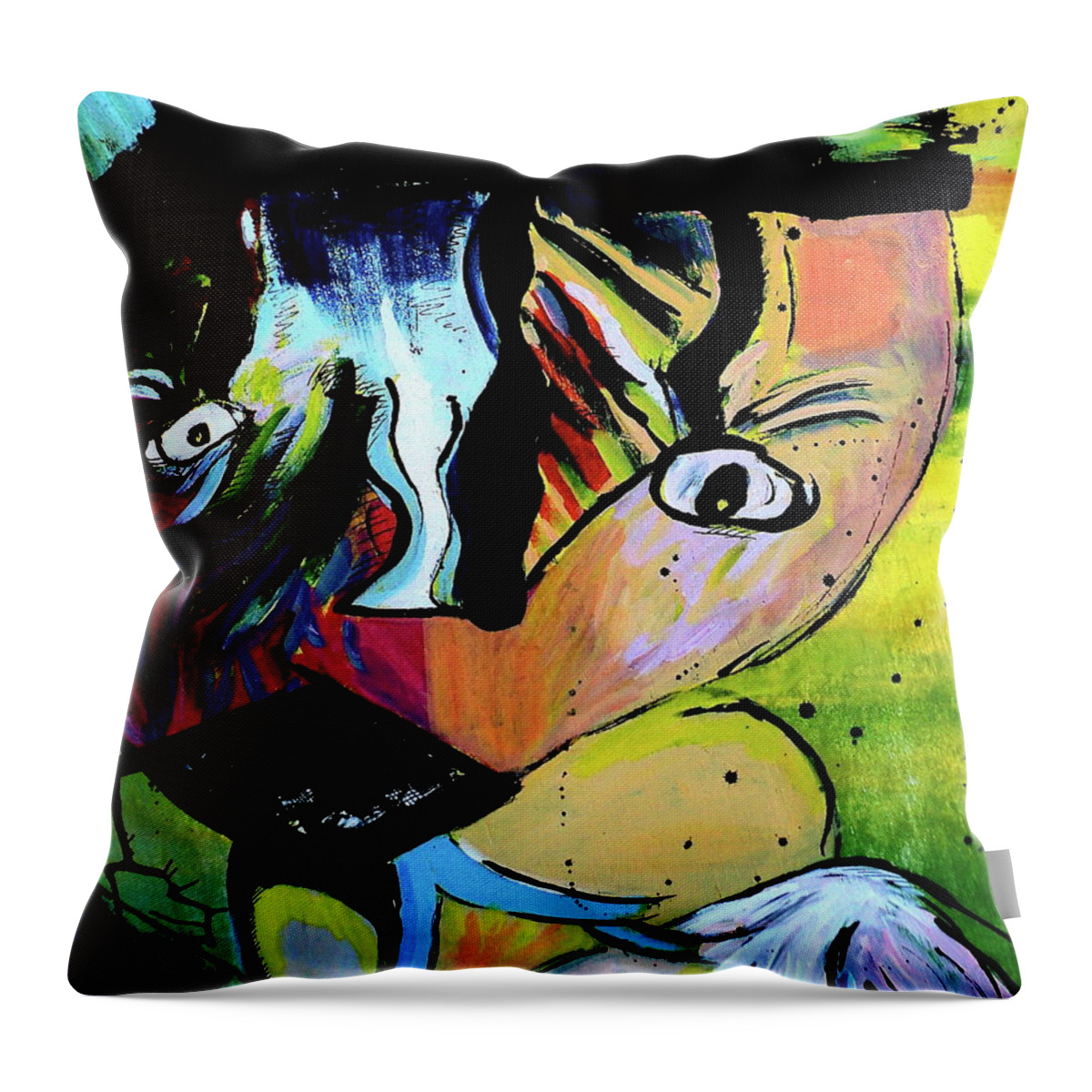 Figure Study Painting Throw Pillow featuring the painting Child's Night Mare by Gregory Merlin Brown