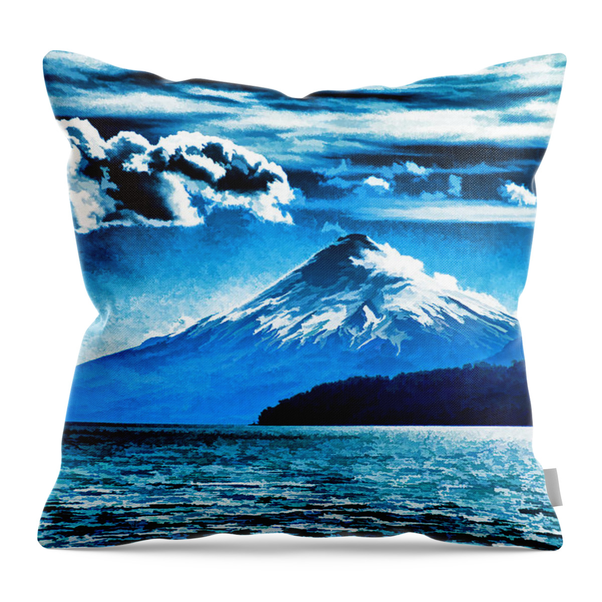 Orsono Throw Pillow featuring the photograph Chilean Volcano by Dennis Cox