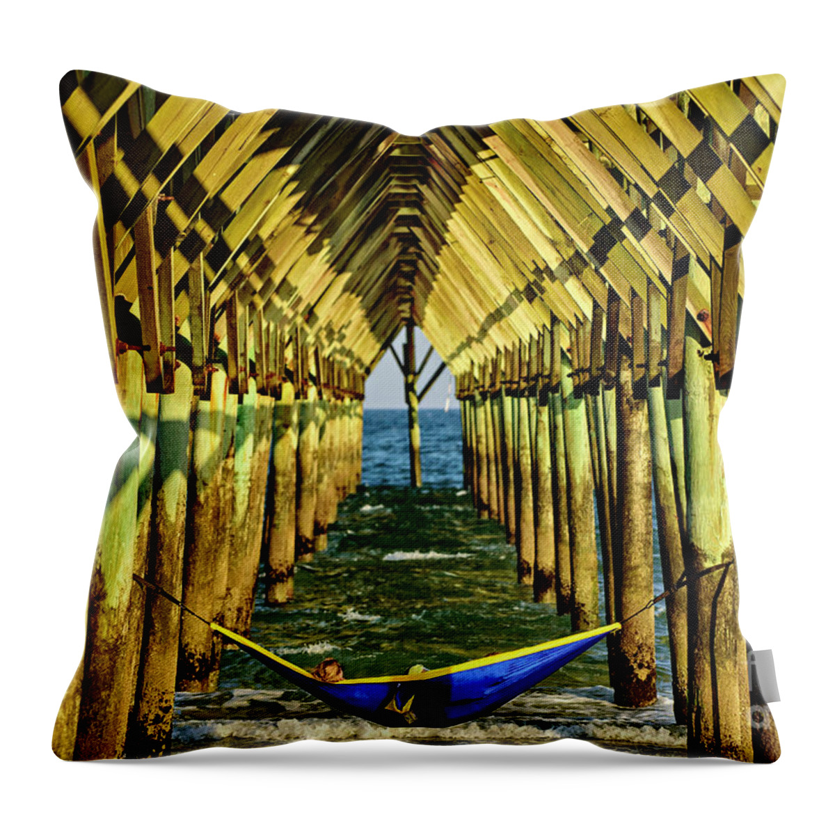 Surf City Throw Pillow featuring the photograph Chillin by DJA Images