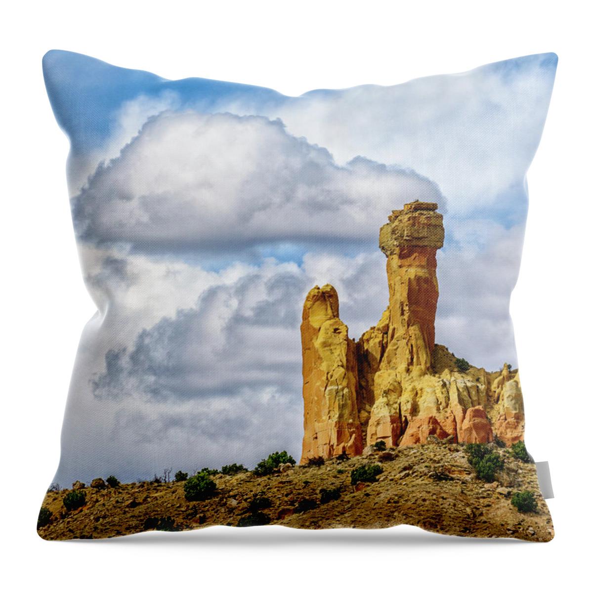 Abiquiu Throw Pillow featuring the photograph Chimney Rock by Robert FERD Frank