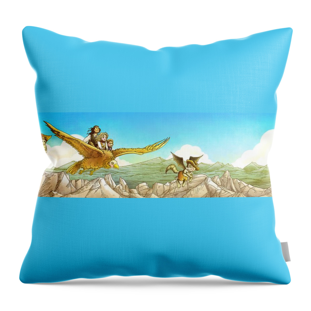  Wild West Throw Pillow featuring the painting Chiricahua Mountains Panorama by Reynold Jay