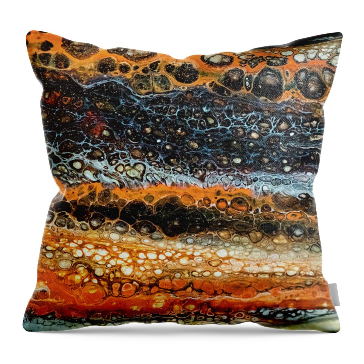 Contemporary Throw Pillow featuring the painting Chobezzo Abstract series 5 by Lilia S