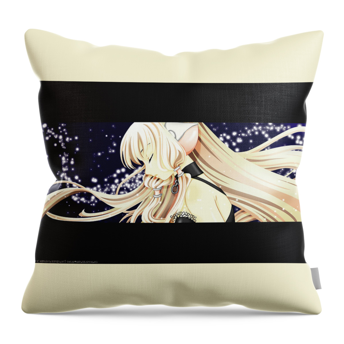 Chobits Throw Pillow featuring the digital art Chobits by Maye Loeser