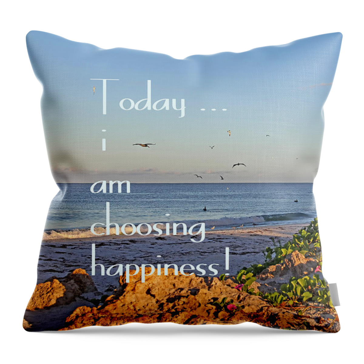 Florida Beaches Throw Pillow featuring the photograph Choices - Inspirational by HH Photography of Florida