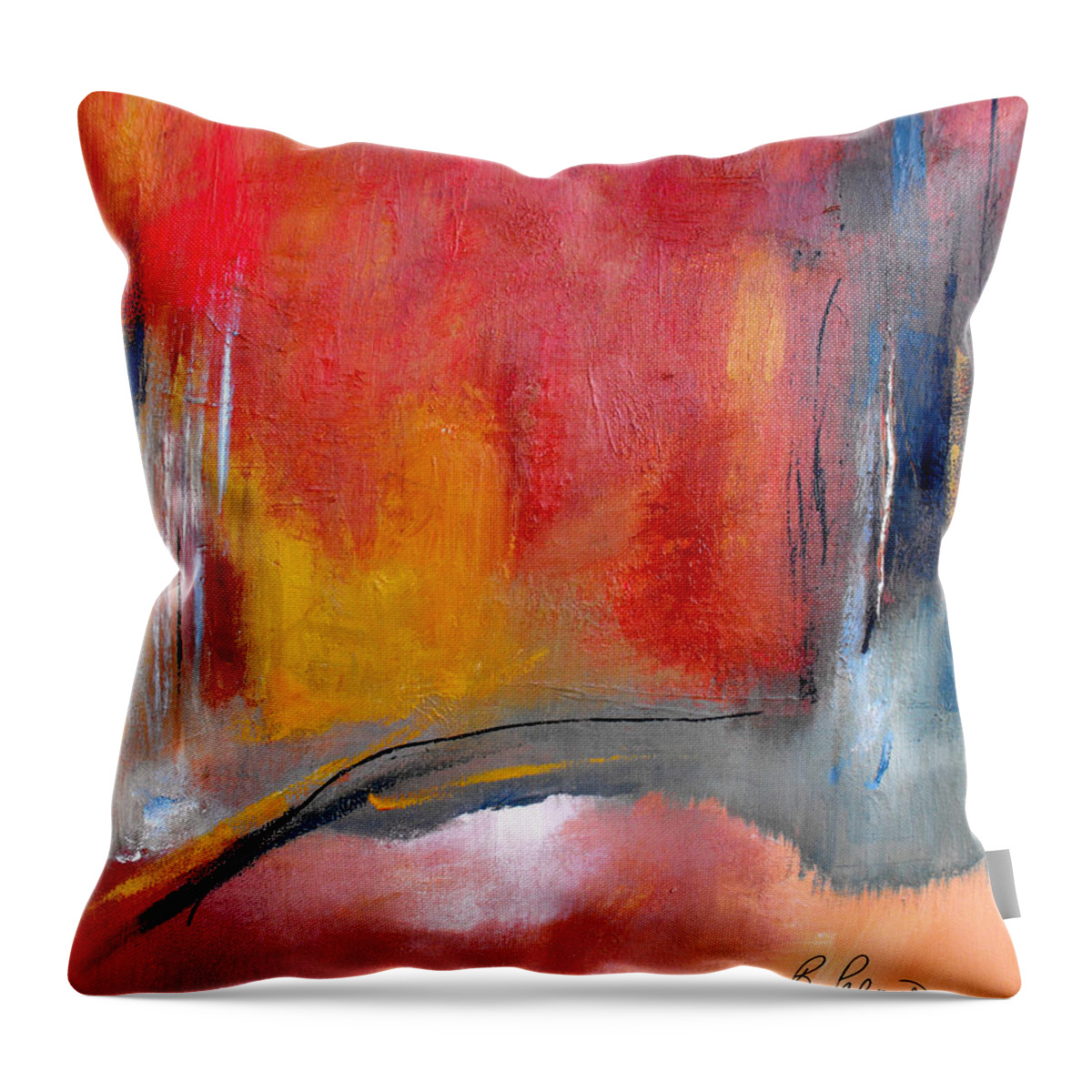 Abstrac Throw Pillow featuring the painting Chosen Path by Ruth Palmer