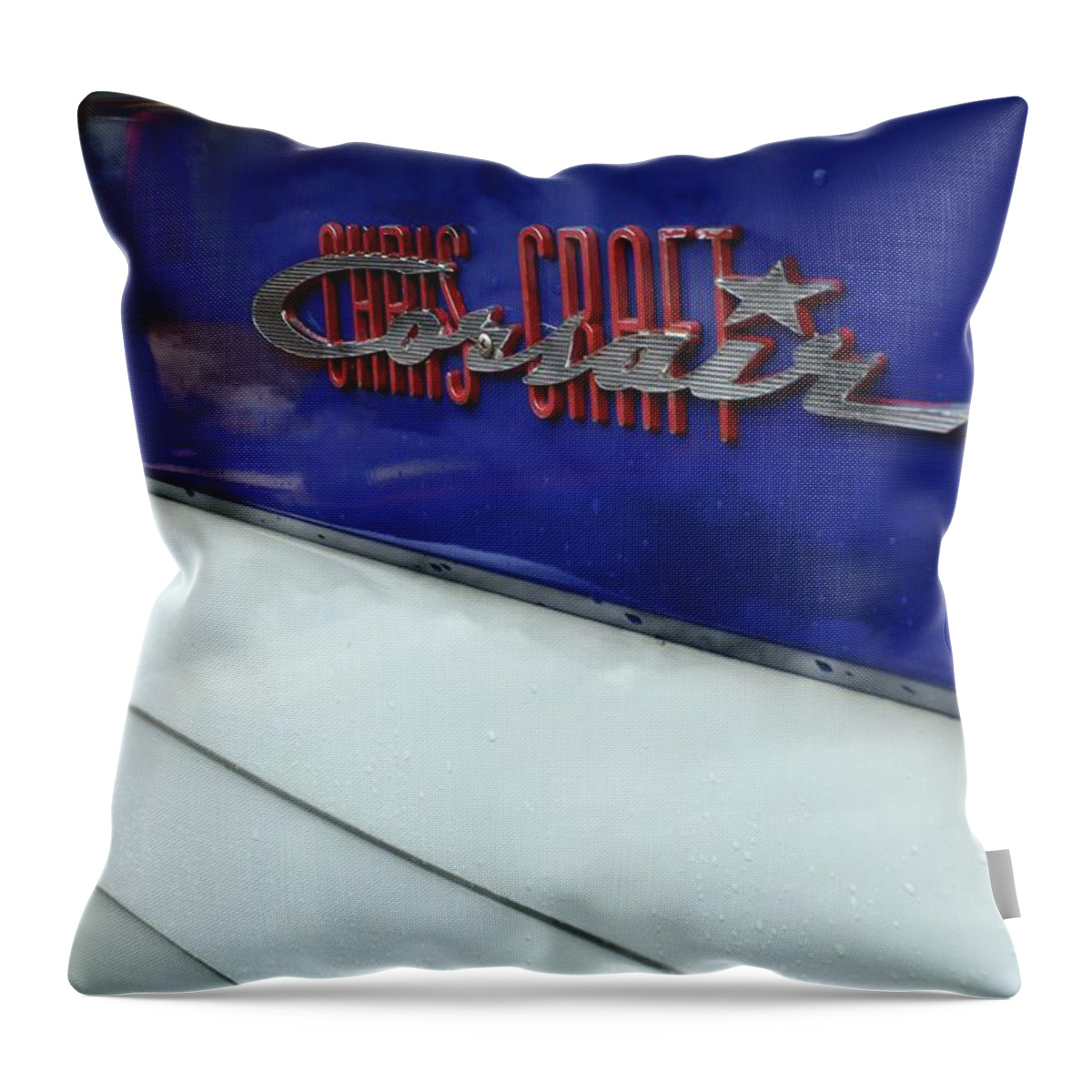 Corsair Throw Pillow featuring the photograph Chris Craft Corsair by Michelle Calkins