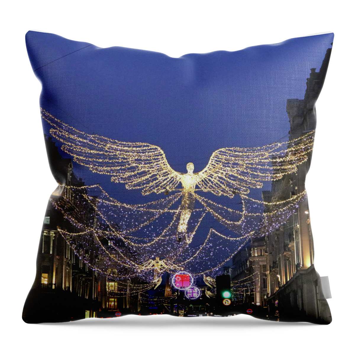 Christmas Throw Pillow featuring the photograph Christmas Angels by Tony Murtagh
